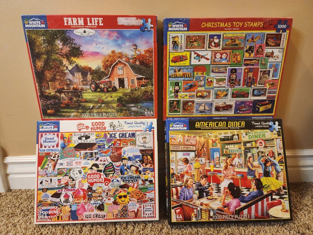 White Mountain and EZ puzzles 1000 piece