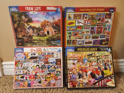 White Mountain and EZ puzzles 1000 piece