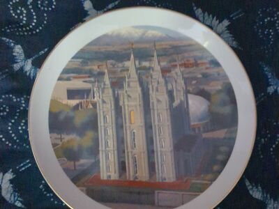 L.D.S. Salt lake Temple plate