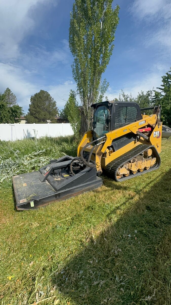 Mowing brush hog skeed