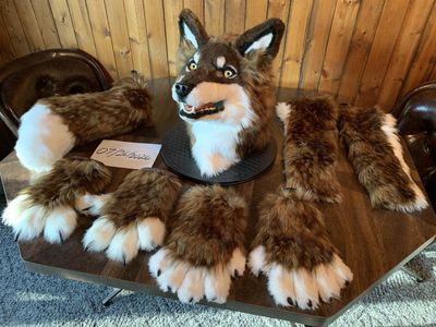 Sarahcat Werewolf Fursuit Costume Partial - Moving Jaw - Excellent Condition