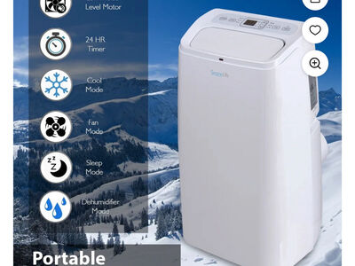 SereneLife SLPAC12.5 - 12,000 BTU Portable Air Conditioner with Dehumidifier and Fan Modes Comes with window kit and remote