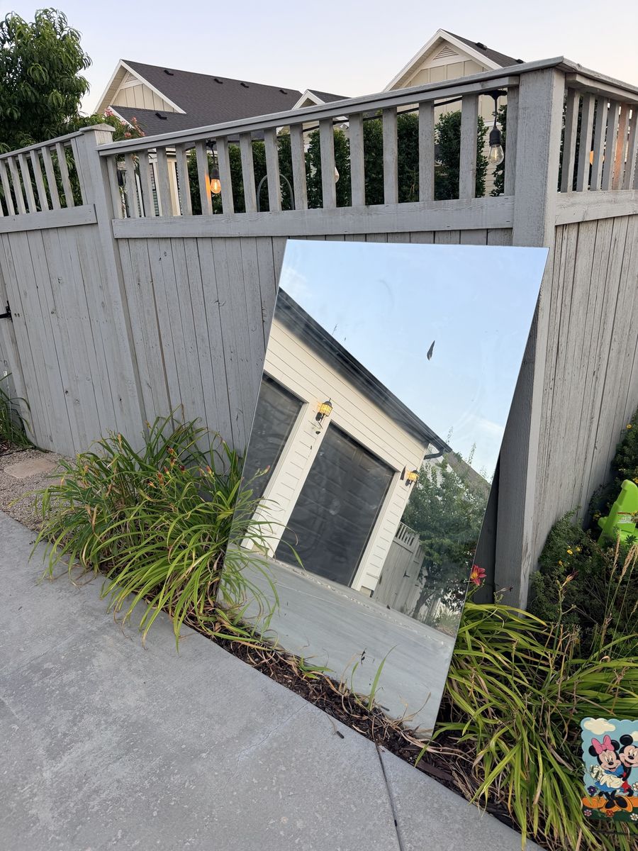 Large Frameless Wall / Floor Mirror