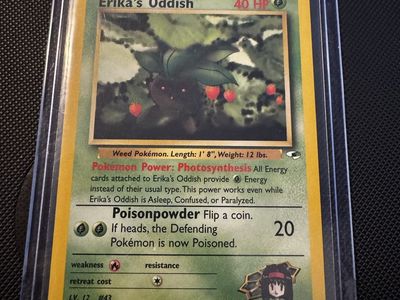Vintage Pokemon Card - Erika's Oddish 47/132 Gym Heroes 1999-2000