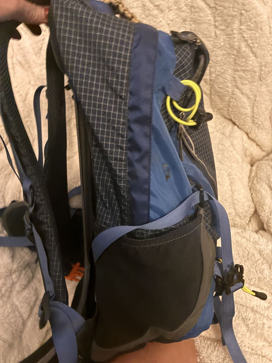 Camping bag with camel pouch