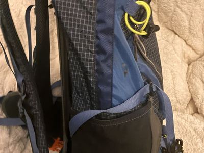 Camping bag with camel pouch