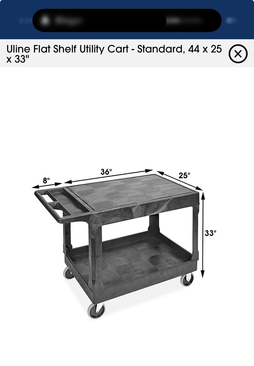 ULINE Flat Top Utility Cart