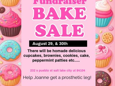 Fundraiser Bake Sale August 29-30 SLC