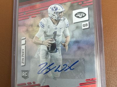 BYU COUGARS Zach Wilson 2021 Auto Prestige Xtra Points Rookie Card RC New York Jets QB Autograph SP Red Foil Hand Signed