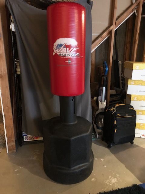Century Wavemaster Freestanding Punching Bag – Red Heavy Training Bag, Adjustable Height