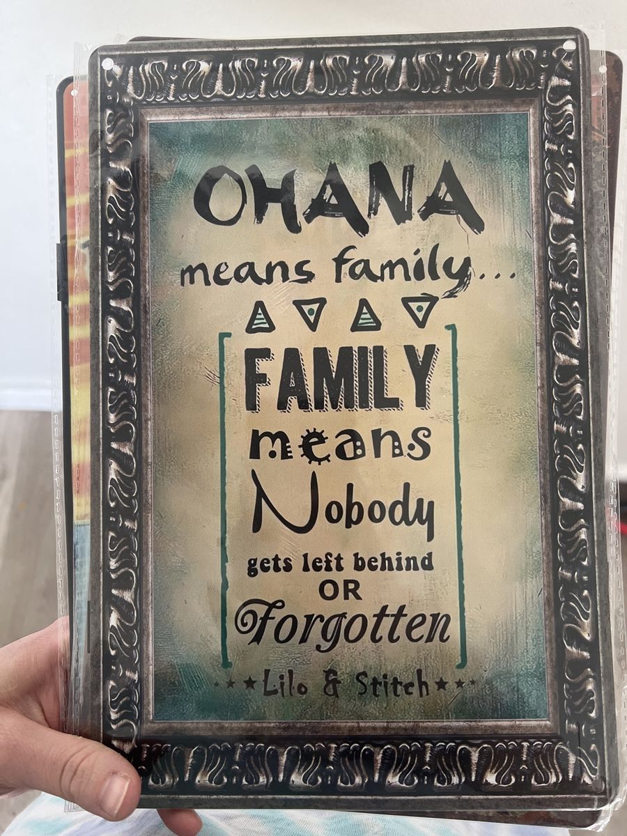 Lilo And Stitch Quote Metal Sign
