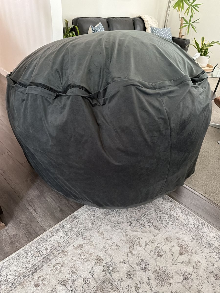 Ultimate Sack 6’ Memory Foam Bean Bag Chair – Gray