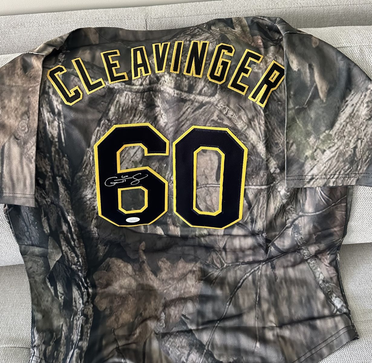 Garrett Cleavinger Signed Tampa Bay Rays Camo Jersey – JSA Witnessed