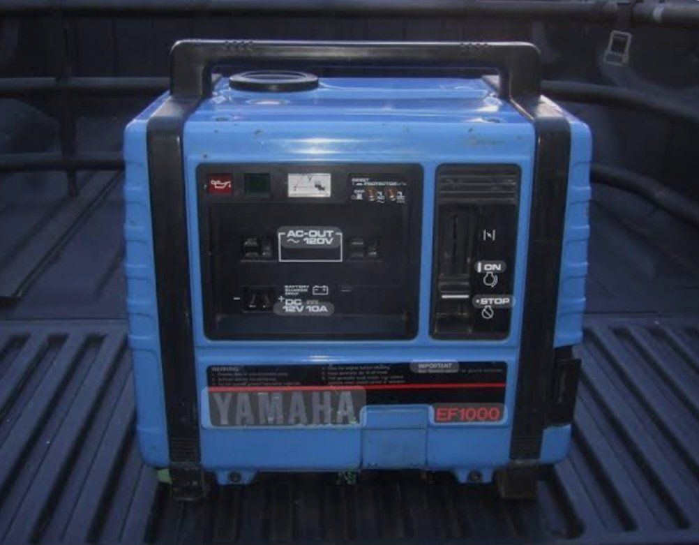 Yamaha EF1000 portable gasoline-powered generator.