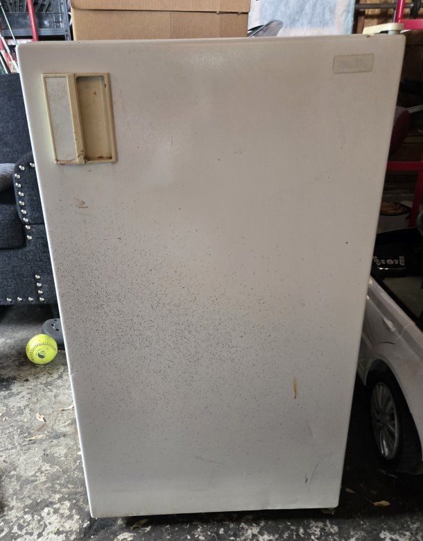 Used White Compact Mini Refrigerator with Freezer Compartment