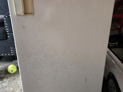 Used White Compact Mini Refrigerator with Freezer Compartment