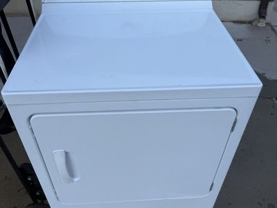 GE SensorDry DPS GTDN550GD0WW White Gas Dryer with Anti-Bacterial Setting
