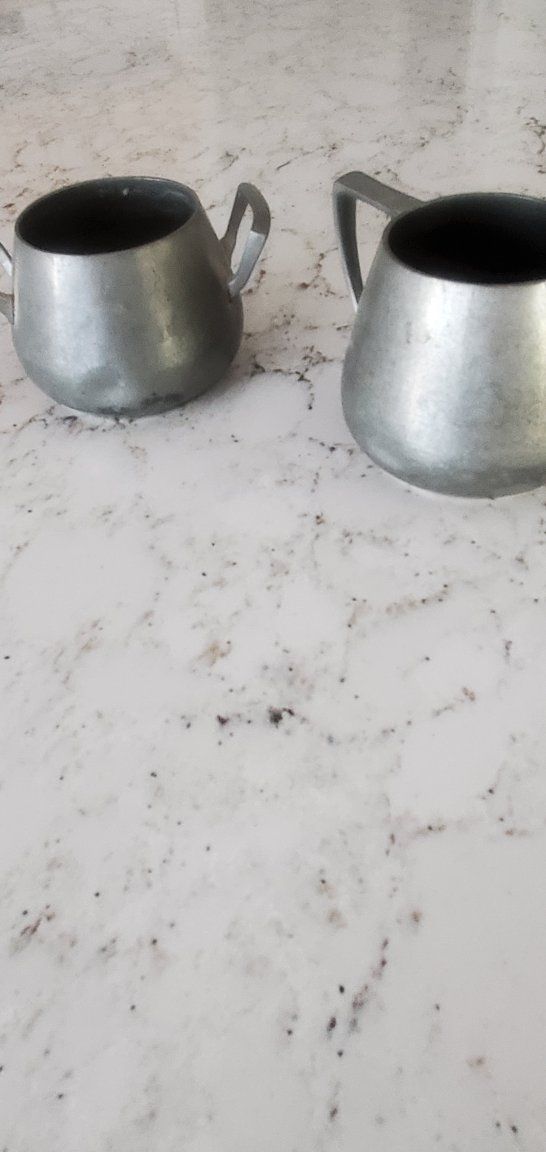 Small Pewter Sugar/Creamer