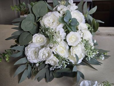 Silk Flower Bouquet & Boutonniere