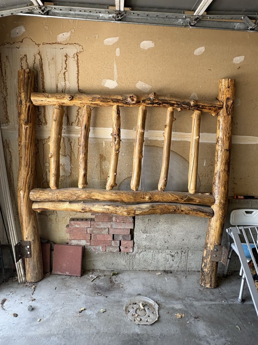Rustic King Handcrafted Log Bed Frame $500 OBO