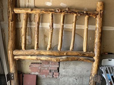 Rustic King Handcrafted Log Bed Frame $500 OBO