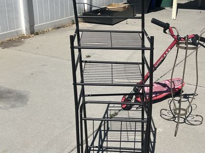 Black Metal Storage Rack Organizer