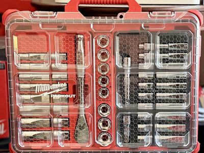 1/2 in. Drive SAE/Metric Ratchet and Socket Mechanics Tool Set with PACKOUT Case (47-Piece). Part number: 48-22-9487