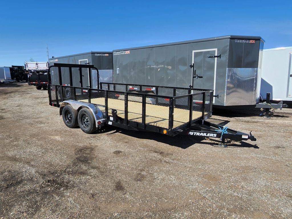 2026 PJ Trailers 7X16 UL 7K with 2' Sides Landscap