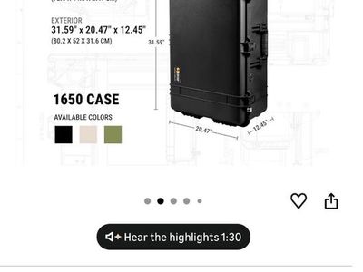 Pelican 1650 Case With Foam (Black)
