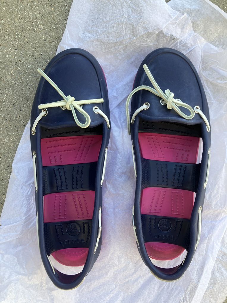 Crocs Womens Beach Line Boat Shoes Size 8