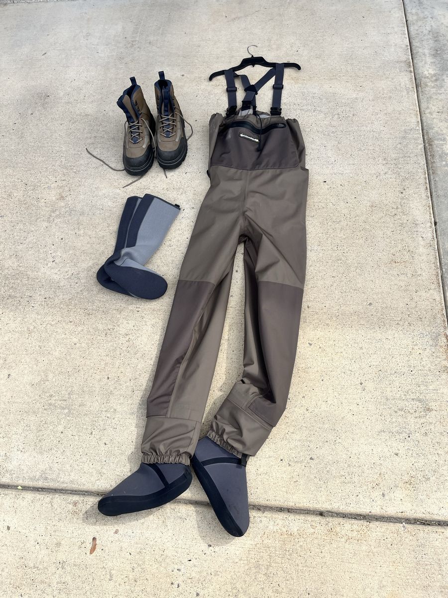 Unused Fly Fishing Waders (XL) and Boots (13)
