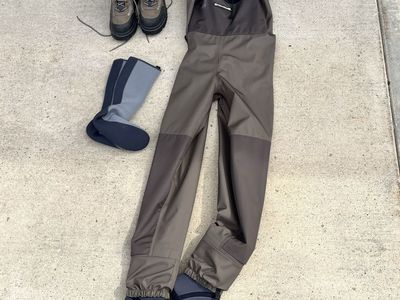 Unused Fly Fishing Waders (XL) and Boots (13)