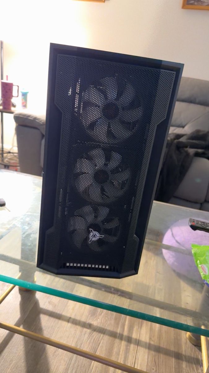Skytech Shadow Gaming PC Tower - Black Mesh Front Case