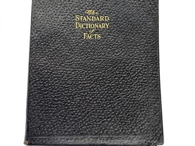 Antique 1919 Standard Dictionary of Facts