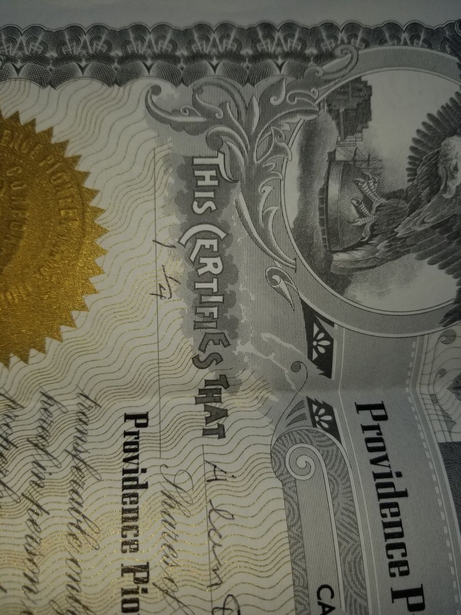 Providence pioneer 1 1/4 Water shares