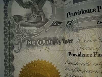 Providence pioneer 1 1/4 Water shares