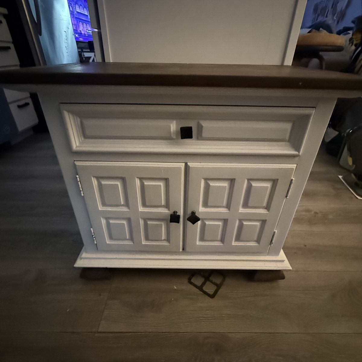 Solid Wood End Table / Accent Cabinet with Storage