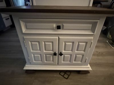 Solid Wood End Table / Accent Cabinet with Storage