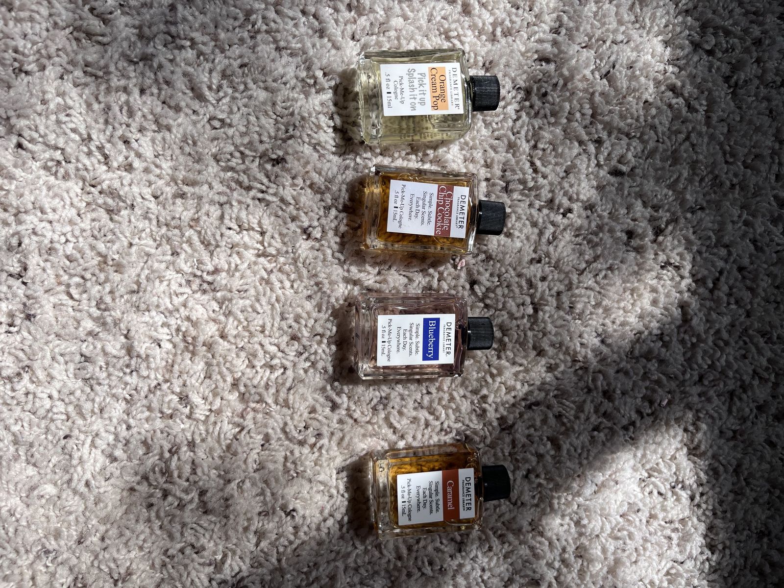 Fragrances from Demeter. $10 each.