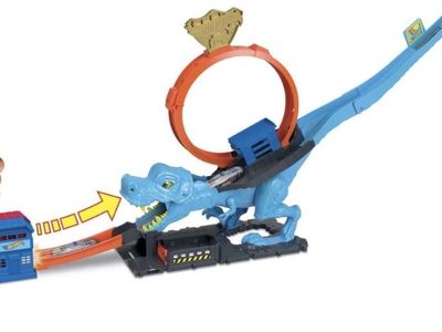 Hot Wheels City T-Rex Chomp Down Dinosaur Track Set