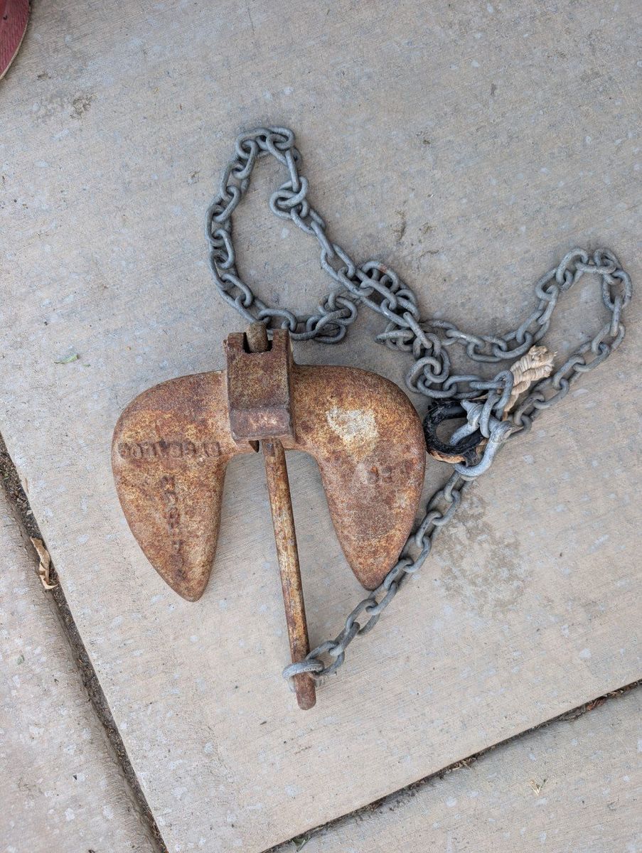 20lb Boat Anchor with Chain - Heavy Duty Marine Mooring