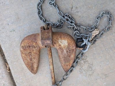 20lb Boat Anchor with Chain - Heavy Duty Marine Mooring