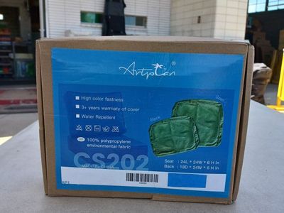 Artpican CS202 Outdoor Cushion Set, Green, Water Repellent, High Color Fastness, 24"x24" Seat green in color