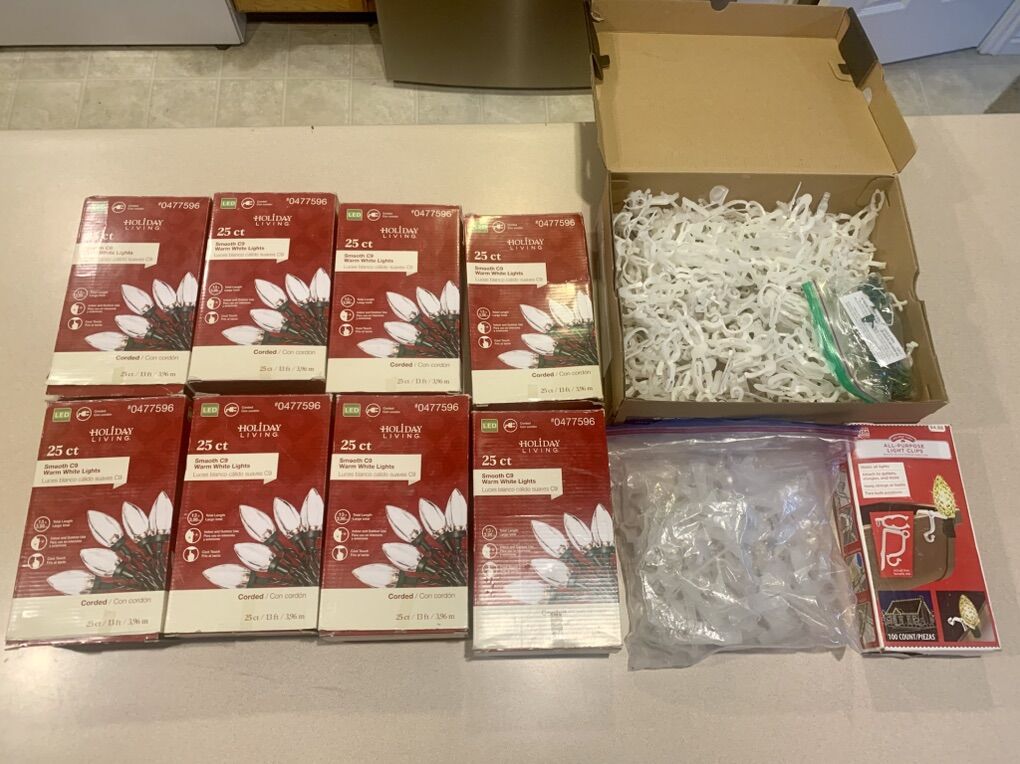 Outdoor Christmas Lights C9 And Clips Warm White