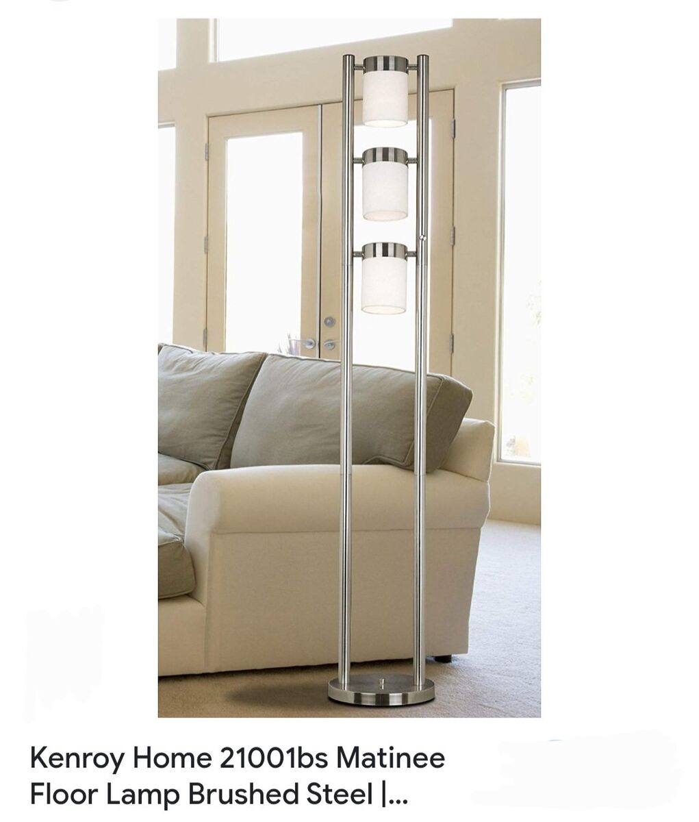 Adjustable Floor Lamp Brushed Steel Brand New