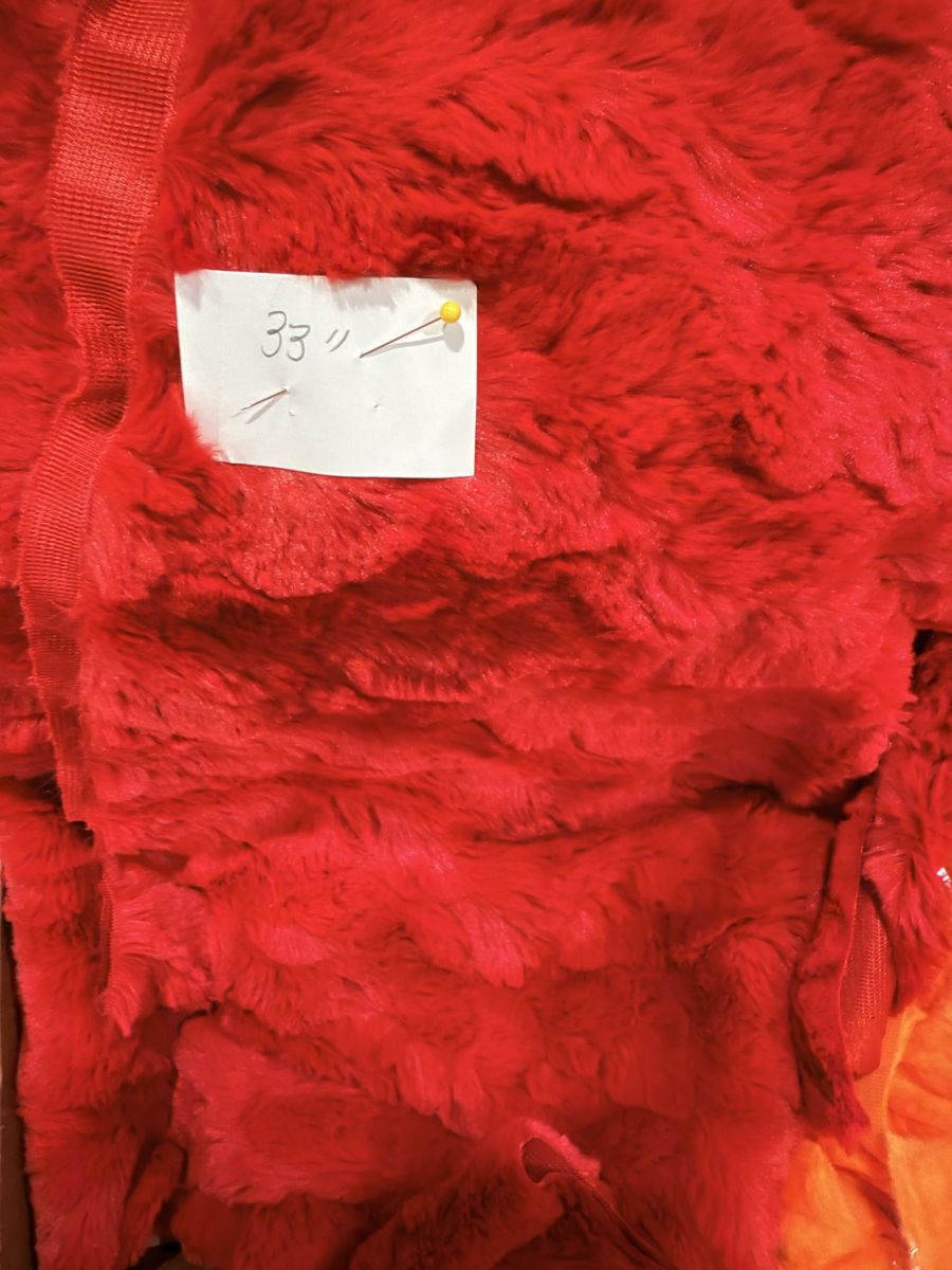 Red Faux Fur Fabric - 33 Inches WOF