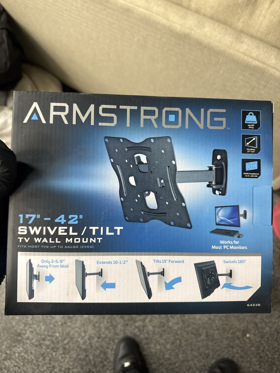 Armstrong 17-42" Swivel/Tilt TV Wall Mount - Fits up to 66 lbs, VESA 200x200