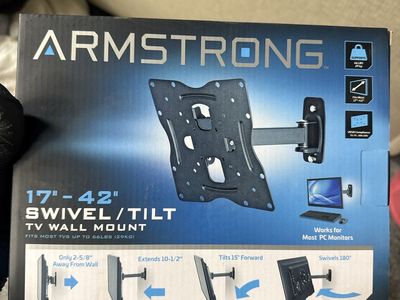 Armstrong 17-42" Swivel/Tilt TV Wall Mount - Fits up to 66 lbs, VESA 200x200