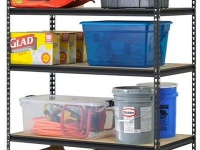 New - Muscle Rack 45" W x 18" D x 72" H 5-Tier Steel Shelving Rack, Black