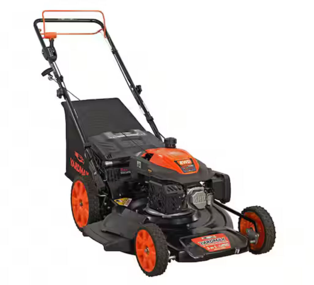 YARDMAX 22 in. 201 cc SELECT PACE 6 Speed CVT High Wheel RWD 3-in-1 Gas Walk Behind Self Propelled Lawn Mower